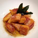 Butternut squash and fresh ricotta gnocchi with browned butter and sage sauce 